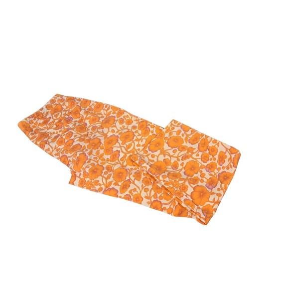 Tommy Hilfiger Size 6 Floral Orange Size Zip Pants - Picture 2 of 6